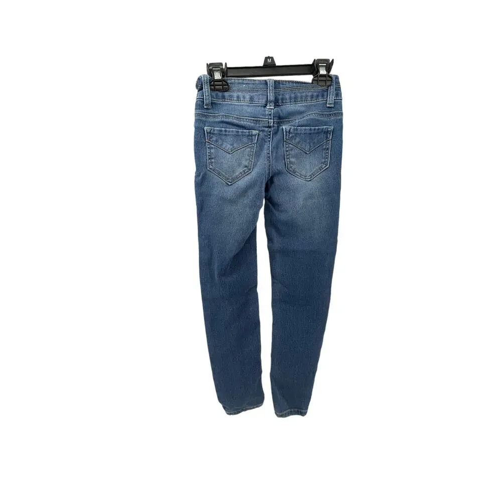 Mudd Girls Medium Wash Blue Denim Skinny Jeans Youth Size 7